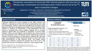 Therapeutic vaccination of chronically HBV infected patients with low-level of HBsAg using a combination of a third generation PreS/S vaccine (Sci-B-Vac™) and a nucleoside analogue